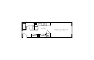 Studio, 1 bath, 504 sqft, $2,750