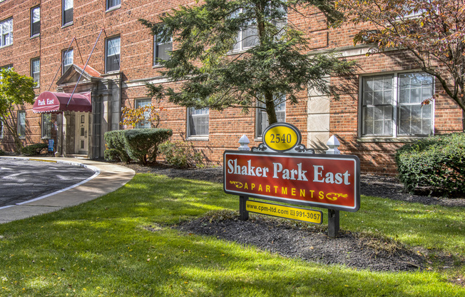 Front of Shaker Park East Apartments