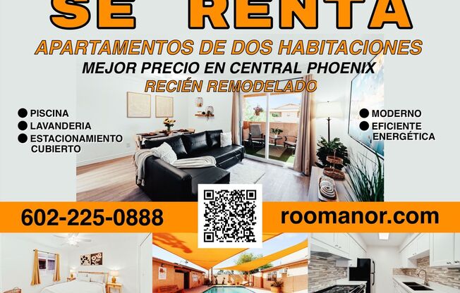 Best value two bedroom apartments in central Phoenix!