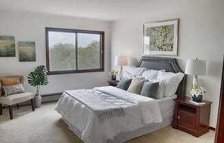 Bedroom at Cambridge Towers Apartments, Minnesota