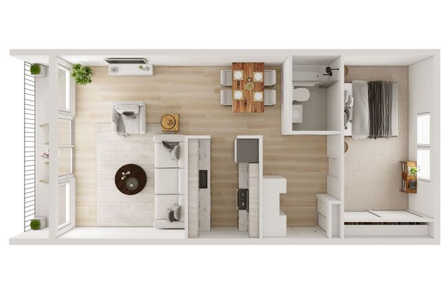 1 bed, 1 bath, 664 sqft, $1,645, Unit 501-5825