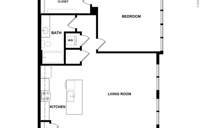 1 bed, 1 bath, 1,010 sqft, $2,215