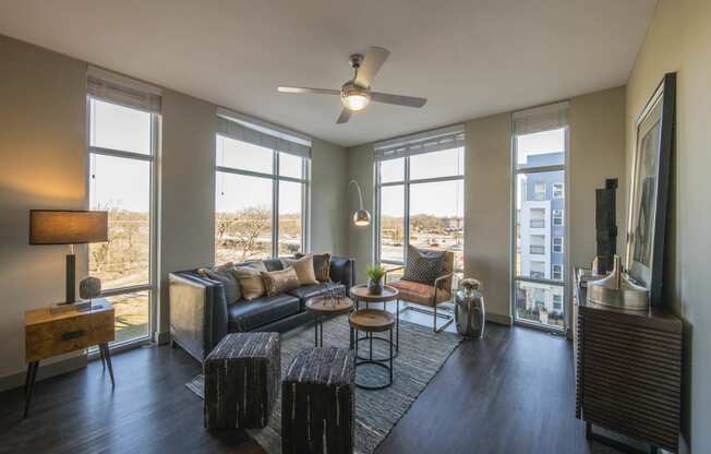 Floor to Ceiling Windows at Parc at White Rock Luxury Apartments in Dallas TX