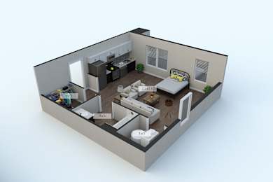 Studio, 1 bath, 535 sqft, $1,493