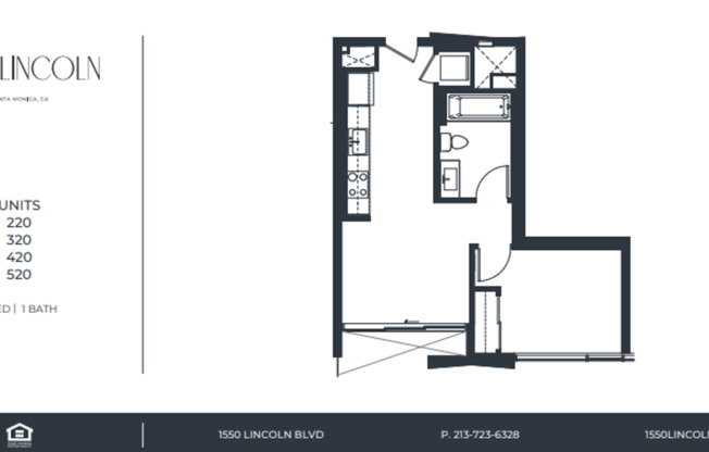 1 bed, 1 bath, 578 sqft, $3,450, Unit 320
