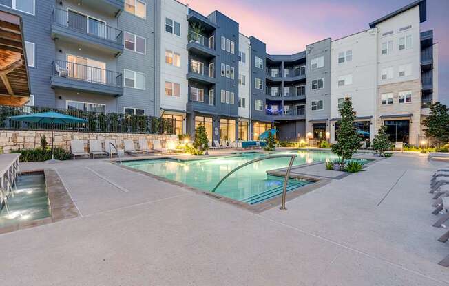 Resort-Style Pool at The Prescott Luxury Apartments on South Congress, Austin TX