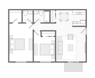 2 beds, 1.5 baths, 825 sqft, $1,565