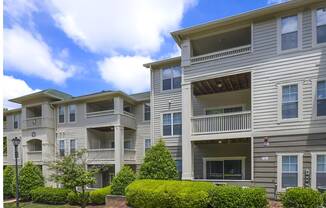 New building exteriors at Mayfaire Apartments in Raleigh, NC
