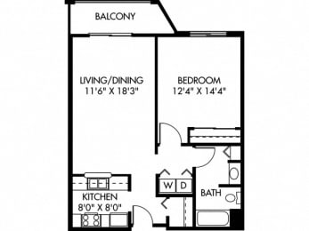 1 bed, 1 bath, 806 sqft, $1,415