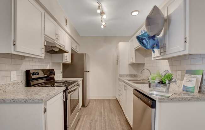 Kitchen with Black gas stove at Summerlin Meadows, Nevada, 89102