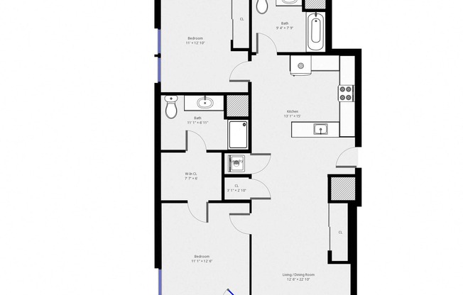 2 beds, 2 baths, $3,795