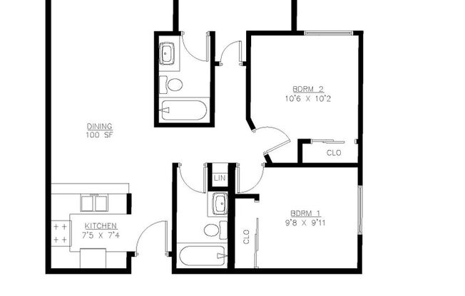 3 beds, 2 baths, 1,105 sqft, $3,495, Unit 241