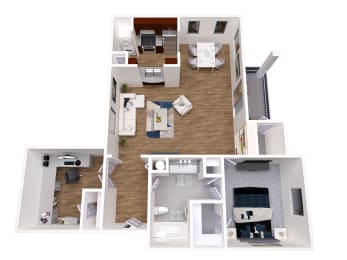 2 beds, 1 bath, 966 sqft, $1,390