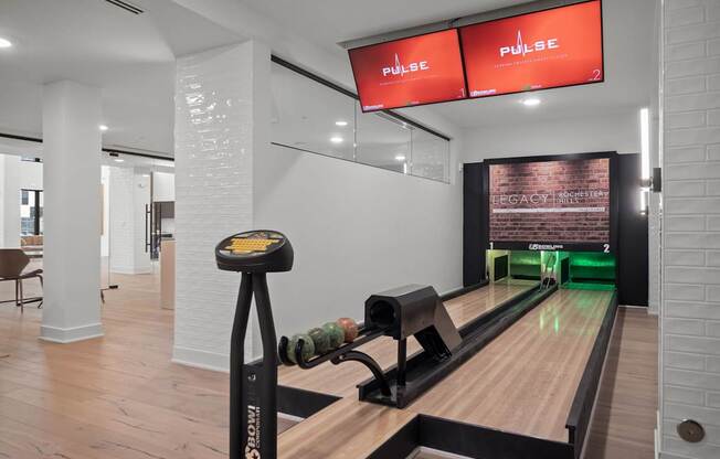 Game room with billiards