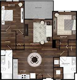 2 beds, 2 baths, 1,174 sqft, $1,908