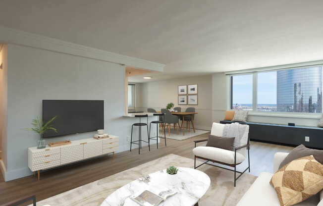 Living Room with Hard Surface Flooring