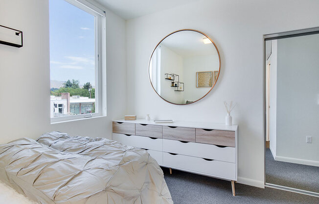 Beautiful Bright Bedroom With Wide Windows at Watercooler, Boise, ID