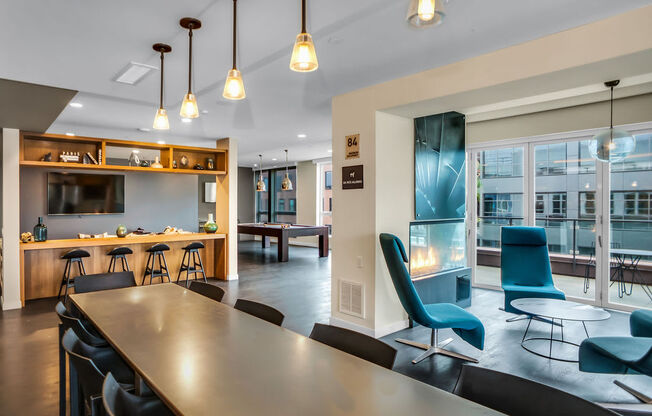 Community Clubhouse at AV8 Apartments in San Diego, CA