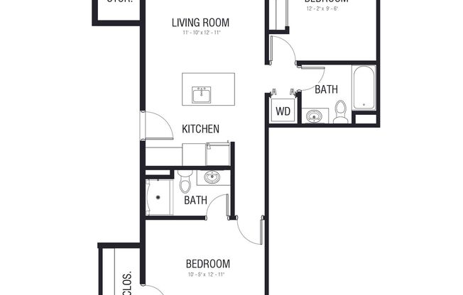 2 beds, 2 baths, 790 sqft, $3,495, Unit 5109-202