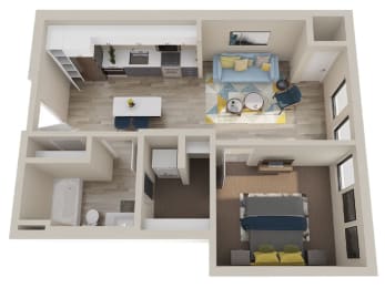 1 bed, 1 bath, 671 sqft, $1,454