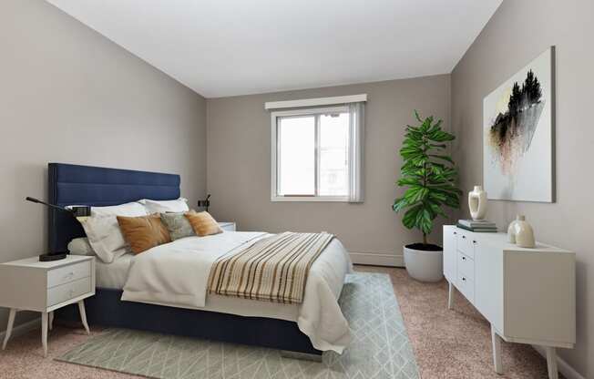 Roseville, MN Roseville Apartments | Furnished Bedroom