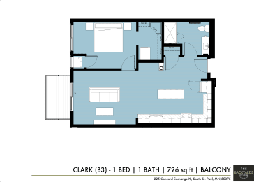 1 bed, 1 bath, 726 sqft, $1,695