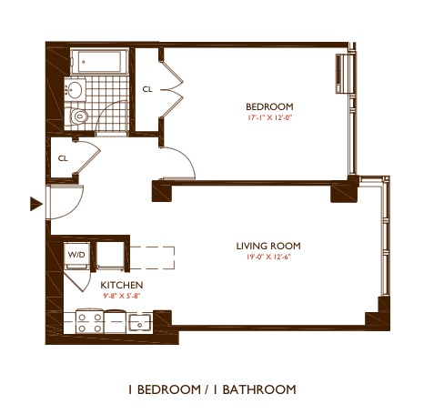 1 bed, 1 bath, 795 sqft, $3,150, Unit 3C