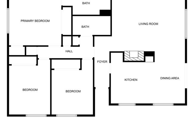 3 beds, 2 baths, 1,450 sqft, $3,095, Unit A