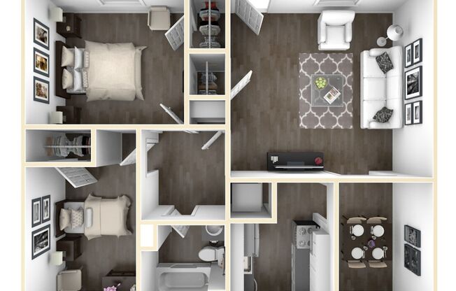 2 beds, 1 bath, 850 sqft, $1,455, Unit 1058B