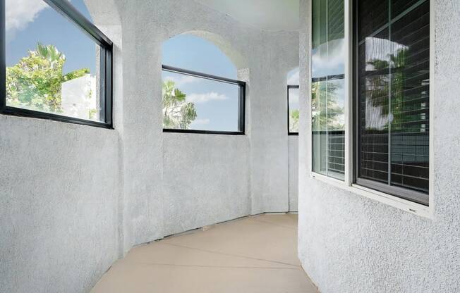 Outdoor Hallway Along Unit