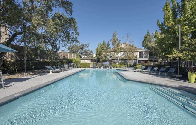 Refreshing Pool With Large Sundeck at Atwood Apartments, Citrus Heights, CA