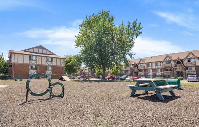 our apartments have a playground and a picnic table at Pheasant Run in Lafayette, IN 47909