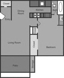 1 bed, 1 bath, 675 sqft, $1,237