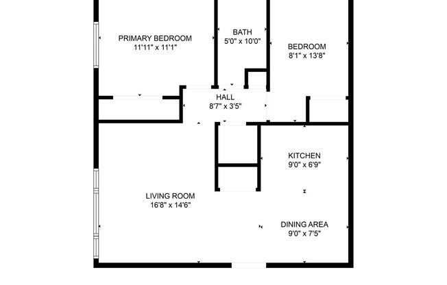 2 beds, 1 bath, $800, Unit 204