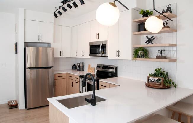 fully Equipped Kitchen at CityLine Apartments, Minneapolis, MN