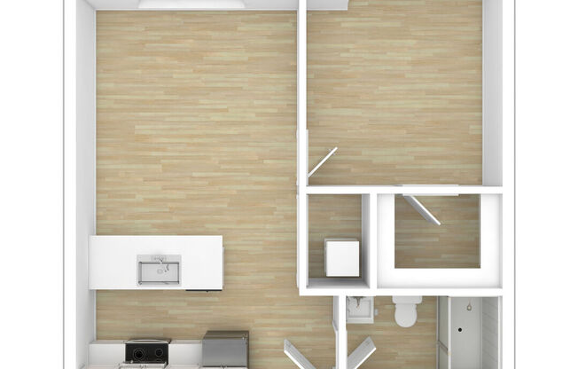 1 bed, 1 bath, 476 sqft, $2,325