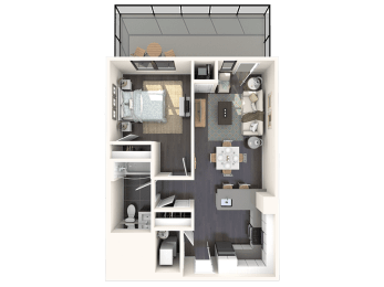 1 bed, 1 bath, 668 sqft, $2,515