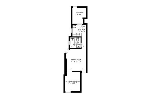 2 beds, 1 bath, $3,500, Unit 3