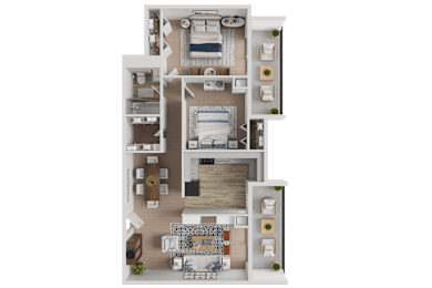2 beds, 1 bath, 835 sqft, $1,625