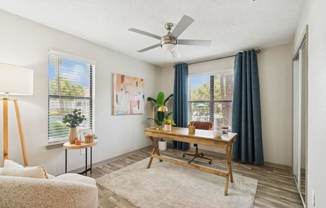 Model bedroom at Mirage on Kernan Apartments in Jacksonville, FL