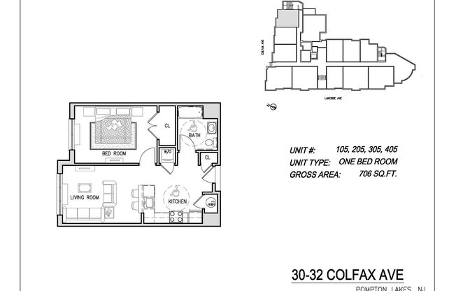 1 bed, 1 bath, 706 sqft, $2,350, Unit 305