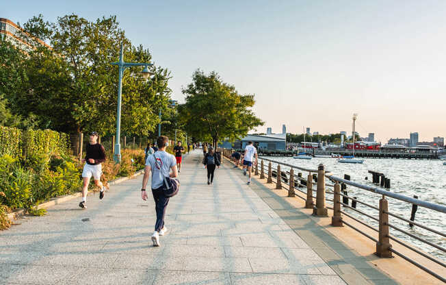 Admire the views while strolling the Hudson River Greenway.