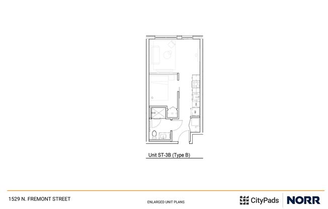 1 bed, 1 bath, 389 sqft, $2,400, Unit 304