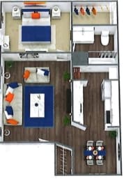 1 bed, 1 bath, 704 sqft, $949