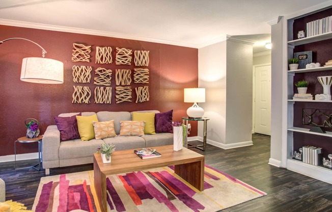 Living Area Interior at 2400 Briarwest Apartments, Houston, Texas