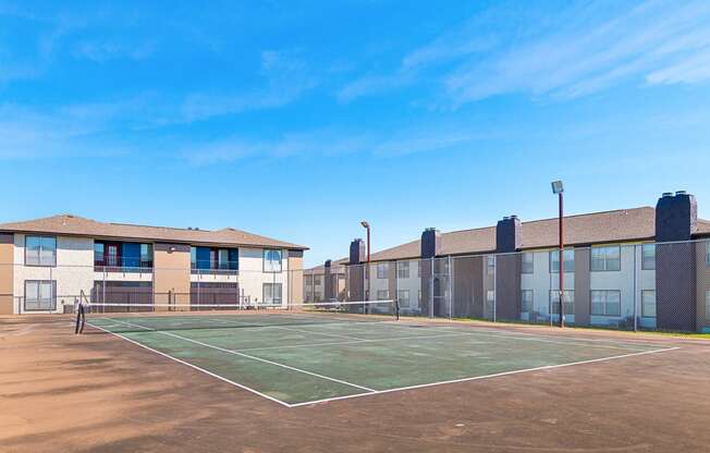 Tennis Court at Heritage Square Apartments in Waco, TX
