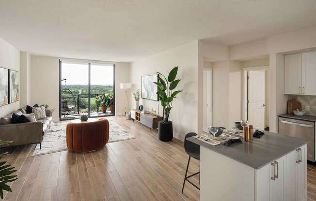 Kitchen And Living Area at Palma, Doral, FL