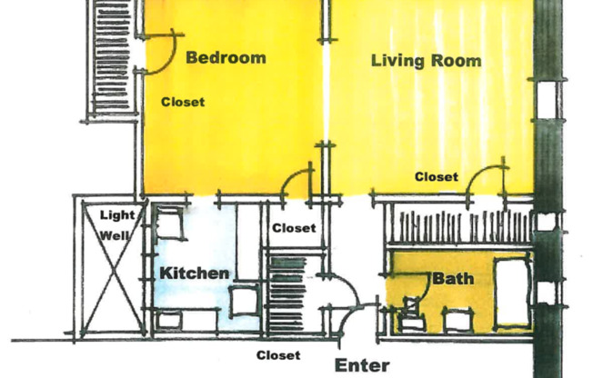 1 bed, 1 bath, 649 sqft, $950