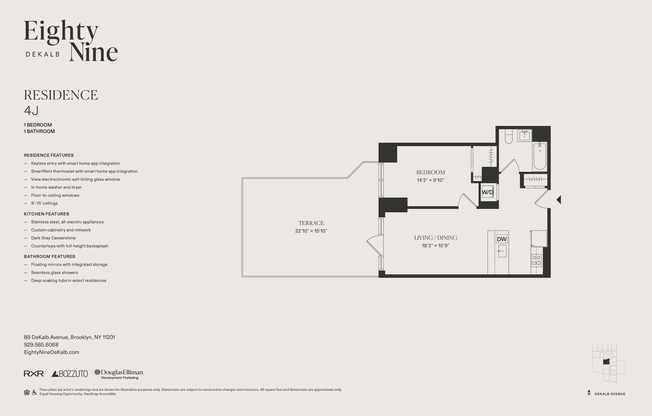 1 bed, 1 bath, $5,400, Unit 4J