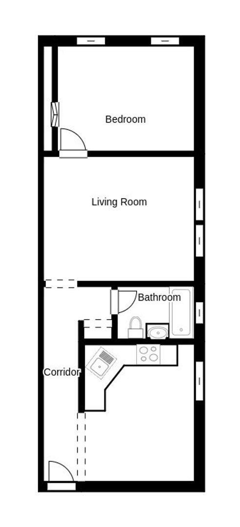 1 bed, 1 bath, 533 sqft, $1,300, Unit 303